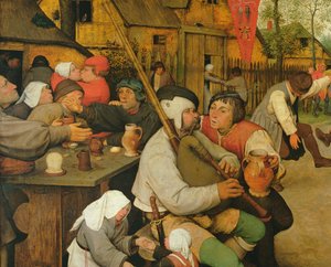 農民の踊り、68947と186442のパネル詳細に1568オイル 作： Pieter Bruegel the Elder